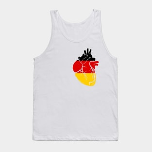 Anatomical heart design, Germany flag Tank Top